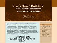 Tablet Screenshot of oasishomebuilders.com